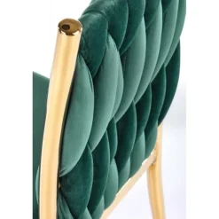 K436 Spisebordsstol - Mørkegrøn / guld