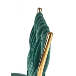 K436 Spisebordsstol - Mørkegrøn / guld