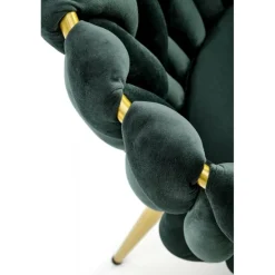 K517 Spisebordsstol - Mørkegrøn / guld