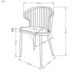 K496 Spisebordsstol - Sennepsgulsgul