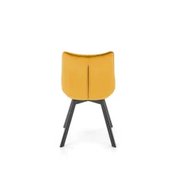 K520 Spisebordsstol - Sennepsgul / Sort