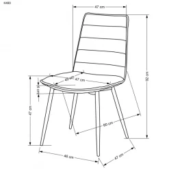 K493 Spisebordsstol - Sennepsgulsfarvet