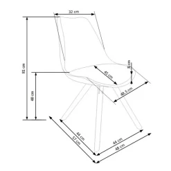 K201 Spisebordsstol - Sort