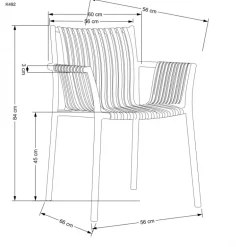 K492 Spisebordsstol - Sort