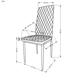 K501 Spisebordsstol - Sort