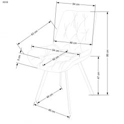 K519 Spisebordsstol - Sort