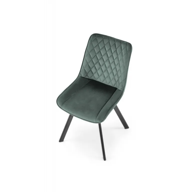 K520 Spisebordsstol - Sort / Mørkegrøn