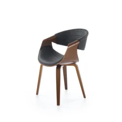 K544 Spisebordsstol - Sort / Valnød