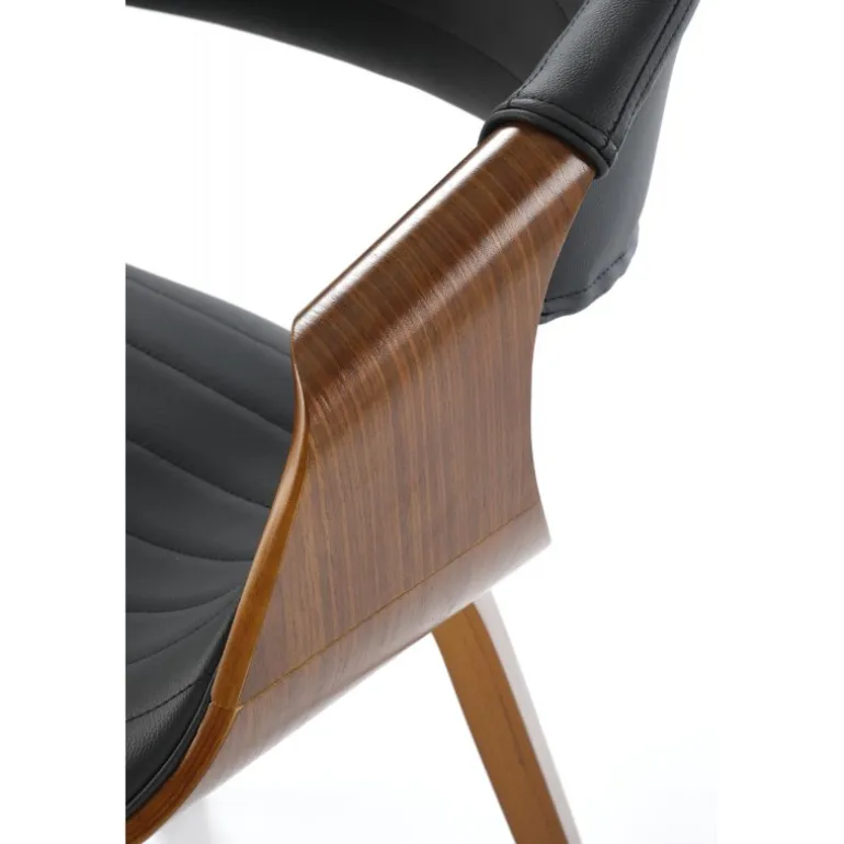 K544 Spisebordsstol - Sort / Valnød