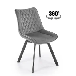 K520 Spisebordsstol - Sort/MørkeGrå