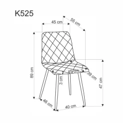 K525 Spisebordsstol Beige