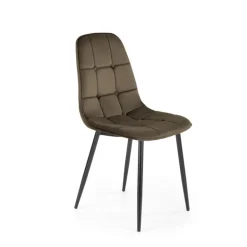 K417 Spisebordsstol, Brun fløjl