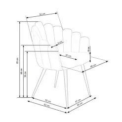 K410 Spisebordsstol Grå