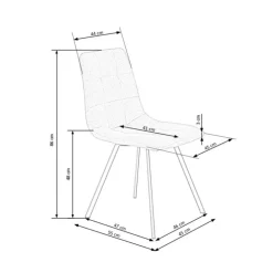 K402 Spisebordsstol Grå