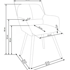 K283 Spisebordsstol Grå