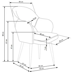 K364 Spisebordsstol Grå