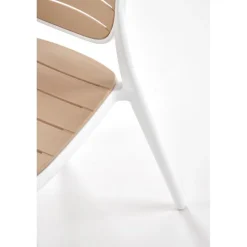 K529 Spisebordsstol Hvid / Naturlig