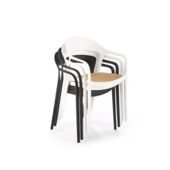 K530 Spisebordsstol Hvid / Naturlig