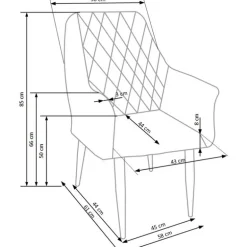 K287 Spisebordsstol marineblå