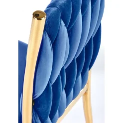 K436 Spisebordsstol Mørk Blå/Guld