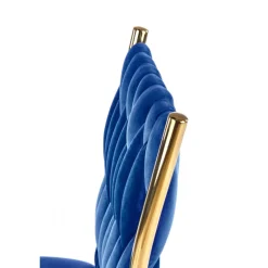 K436 Spisebordsstol Mørk Blå/Guld