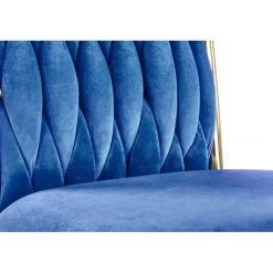 K436 Spisebordsstol Mørk Blå/Guld