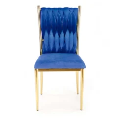 K436 Spisebordsstol Mørk Blå/Guld