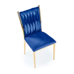 K436 Spisebordsstol Mørk Blå/Guld