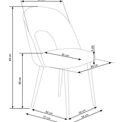 K384 Spisebordsstol Mørkegrøn