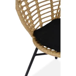 K472 Spisebordsstol Natur/Sort