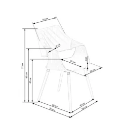 K396 Spisebordsstol Valnød / Sort