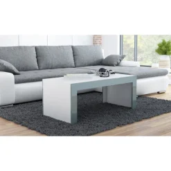 Kaffebord TESS Hvid/Grå lamel