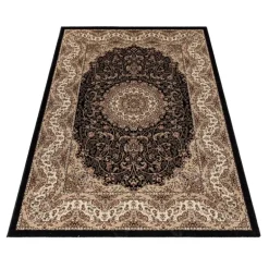 Kashmir tæppe - Sort