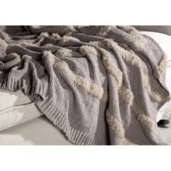 Katleen Plaid - Beige og Lysegrå