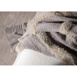 Katleen Plaid - Beige og Lysegrå