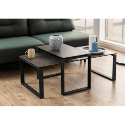 Katrine sofabord sort glas