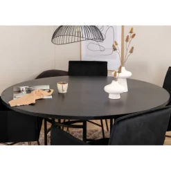 København Rund Spisebordssæt - Sort og Kobber