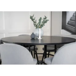 København Rundt Spisebordssæt - Sort og Lysegrå