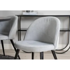 København Rundt Spisebordssæt - Sort og Lysegrå