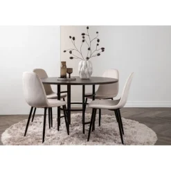 København Rundt Spisebordssæt - Beige og Mocca