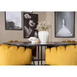 København Rundt Spisebordssæt - Sort og Messing