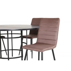 København Rundt Spisebordssæt - Sort og Brun