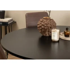 København Rundt Spisebordssæt - Sort og Brun