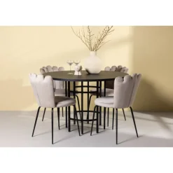 København Rundt Spisebordssæt - Beige og Sort