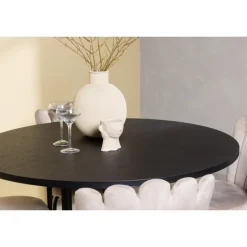 København Rundt Spisebordssæt - Beige og Sort