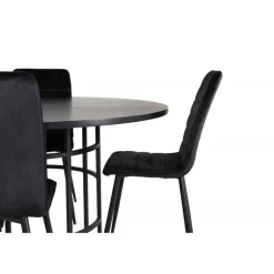 København Rundt Spisebordssæt - Sort