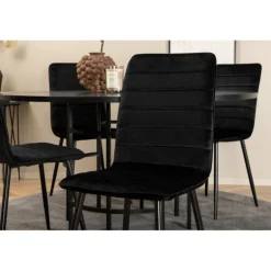 København Rundt Spisebordssæt - Sort