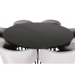 København Rundt Spisebordssæt - Sort og Lysegrå