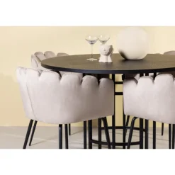København Rundt Spisebordssæt - Beige og Sort