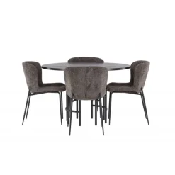 København Rundt Spisebordssæt - Beige og Mocca